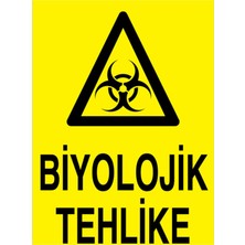 1Beyaz Reklam Biyolojik Tehlike Uyarı Tabelası - 20x30 Foreks - Dİ53