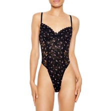 F21 Çiçek Desenli Bodysuit