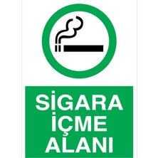 1Beyaz Reklam Sigara İçme Alanı Uyarı Tabelası - 20 x 30 Foreks - SİG28