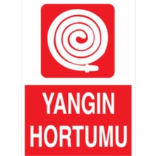 1Beyaz Reklam Yangın Hortumu Uyarı Tabelası - 70x100 Foreks - Y48