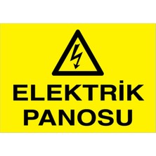 1Beyaz Reklam Elektrik Panosu Uyarı Tabelası - 20x30 Foreks - PAN14
