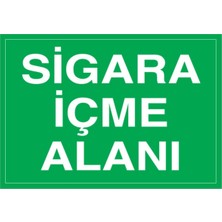 1Beyaz Reklam Sigara İçme Alanı Uyarı Tabelası - 35x50 Foreks - SİG2