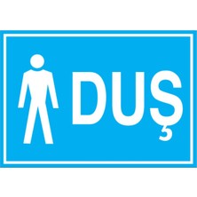 1Beyaz Reklam Duş Uyarı Tabelası - 70 x 100 Foreks - D1