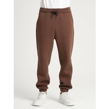 Erkek 3 Iplik Şardonlu Eşofman Alt Jogger Oversize