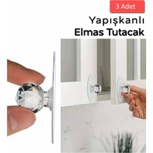 Btm Home Kendinden Yapışkanlı Çekmece, Kapı, Dolap, Kapı Düğmesi Çok Amaçlı 3 Adet