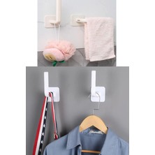 Yapışkanlı L Şeklinde Havlu Askısı Mutfak Banyo Takı Kupa Kapak Bardak Duvar Askısı Tutucu