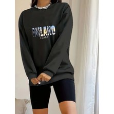 Defy Moda Kadın Uzun Kollu Bisiklet Yaka Desenli Viskon Iki Iplik Bluz