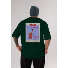 Vodka Cranberry Arka Baskılı Oversize T-Shirt Erkek Kadın Unisex %100 Pamuk Bisiklet Yaka Tişort
