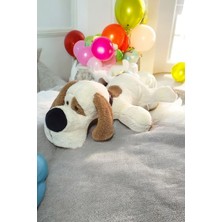 Swilex Kocaburun Köpek 75 cm Ekru Peluş Uyku Arkadaşı ve Oyuncak Hediyelik