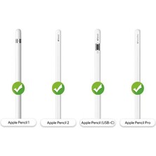 Apple Pencil 1-2 Nesil Pro Usb-C Uyumlu Soft Yumuşak Silikon Kalem Tutucu ve 8'li Kalem Ucu Koruyucu