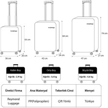 Reymond Luggage Karbon Pp Horizon Serisi Kırılmaz Valiz, Sarı - Kabin Boy