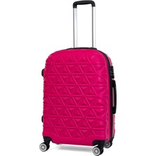 Reymond Luggage Abs Piramit Canyon Serisi Valiz, Fuşya - Orta Boy