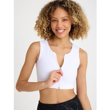 Lismina Fermuar Detaylı Kolsuz Spor Büstiyer ( Sporcu Sütyeni )