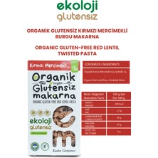 Ekoloji Market Organik Glutensiz Makarna Kırmızı Mercimekli Burgu 200 gr