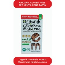 Organik Glutensiz Makarna Kırmızı Mercimekli Külah  200 gr