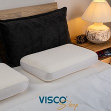 Visco Sleep Visco Yastık Ergonomik Yastık Fiore Doğal Viskon Kılıflı Yastık 65 x 40 x 14  cm