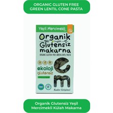 Organik Glutensiz Makarna Yeşil Mercimekli Külah  200 gr