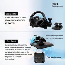 R270 Direksiyon Seti Çift Motorlu Titreşimli Pc/ps3/ps4/xbox ONE/X360 Nintendo Switch/android Uyumlu