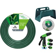 Venoa Meteor VNT35 Kırılmaz Örgülü Bahçe Su Hortumu Askılı 35 mt 6 Parça
