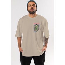 Ankhises Gon Freecss Hunter x Hunter Ön Sol Baskılı Oversize T-Shirt Erkek Kadın Unisex Pamuk Bisiklet Yaka Tişort