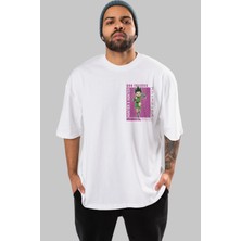 Ankhises Gon Freecss Hunter x Hunter 3 Ön Sol Baskılı Oversize T-Shirt Erkek Kadın Unisex Pamuk Bisiklet Yaka