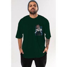 Ankhises Power Chaınsawman Ön Sol Baskılı Oversize T-Shirt Erkek Kadın Unisex  Pamuk Bisiklet Yaka Tişort