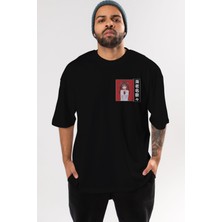 Ankhises Nana Ebina 1 Ön Sol Baskılı Oversize T-Shirt Erkek Kadın Unisex Pamuk Bisiklet Yaka