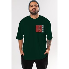 Ankhises Sukuna Ryoumen 3 Ön Sol Baskılı Oversize T-Shirt Erkek Kadın Unisex  Pamuk Bisiklet Yaka Tişort
