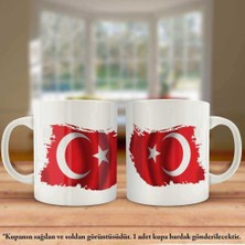 Asilmeydan Çift Yön Baskılı Ay Yıldız Türkiye Bayrağı Kupa Bardak