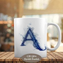 Asilmeydan Türk Alfabesi A İsim Baş Harfi Kupa Tasarım Bardak Hediyelik-A
