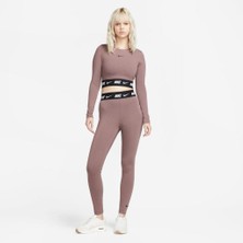 Nike Sportswear Club High-Waisted Kadın Kahverengi Tayt