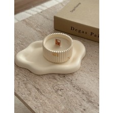 So Home 2'li Set Dekoratif Bulut Tabak, Kavanoz Mum Krem