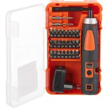 Black&Decker 4V 6,35 mm Li-Ion Akülü Tornavida 27 Parça