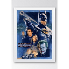 Batman Çerçeveli Tablo - Eski Film Afişi Poster Tablo