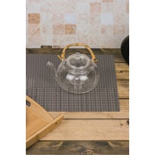 Avantage Home Colletta - Bambu Saplı Cam Süzgeçli Cam Bitki Çayı Demliği 1000 ml