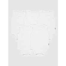 Civil Baby Bebek 5'li Çıtçıtlı Badi 3-9 Ay  Beyaz