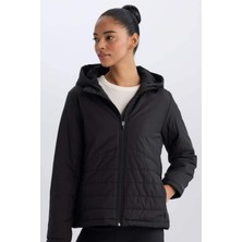 DeFacto Su İtici Regular Fit Kapüşonlu Fermuarlı Mevsimlik Mont D6085AX25SP