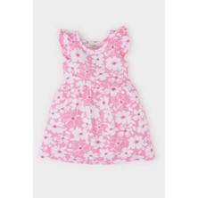 DeFacto Çiçek Desenli Kısa Kollu Yazlık Elbise Kız Bebek A0136A525SM