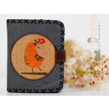 Hoodie Mouse Kuş Figürlü Küçük Cüzdan Etnik Bohem Retro Style - PETROL