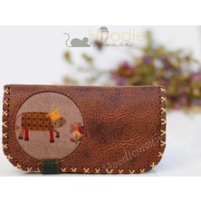 Hoodie Mouse İnek Figürlü Büyük Cüzdan Etnik Bohem Retro Vintage Style  - KAHVERENGİ