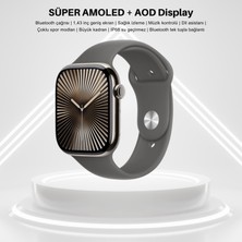 Ayers Watch Series 10 HK10 Amoled Ekran G-Sensör 2.02 Inç Akıllı Saat 1gb 2 Kordon Chat Gpt 2.0