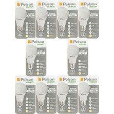 Pelsan (10 Adet) Pelsan 8,5W 2700K (Sarı Işık) E27 Duylu (Kalın Duy) LED Ampul