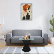 Decorita Tekli Zigon Sehpa | Piramit Cam Sehpa | Polistiren Köpük Ayaklı | Saydam Cam | ÇAP60 cm