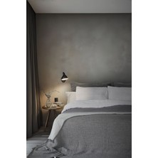 Cocoon %100 Pamuk 4 Kat Müslin Çift Kişilik Yatak Örtüsü Koyu Gri / Açık Gri 200x220