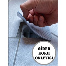 Cozley Kötü Koku Önleyici Silikon Mat - Böcek Önleyici Kapak - Banyo Mutfak Lavabo Balkon Gider Tıpası Kapağı - Gider Koruyucu Kapak - Su Geçirmez Ped - GRİ