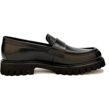 Trust Shoes Siyah Deri Kolej Ayakkabı