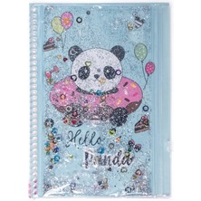 Panda Simli ve Sulu Kapaklı Kalem Kutulu A4 Defter