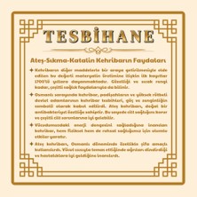 Tesbihname Kararmaz Metal Ayyıldız Püsküllü Arpa Kesim Sarı-Siyah Ateş Kehribar Tesbih