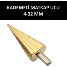 Speed Out Matkap Ucuna Takılan Kademeli matkap Ucuna Takılan Kademeli Sac Delme Ucu Kademeli Sac Metal Delici Uç 4-32 mm  - 1 Adet