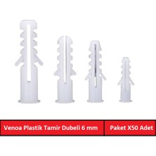 Venoa DB06 Plastik Dübel 6 mm Paket  50 Adet